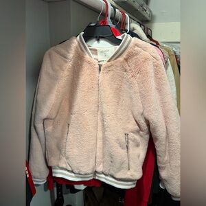 Ashley by 26 International Blush Faux Fur Jacket